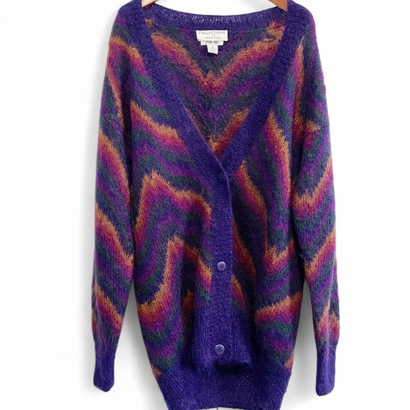 Michelle Stuart Vintage Hand Knit Mohair Sweater - Picture 1 of 5